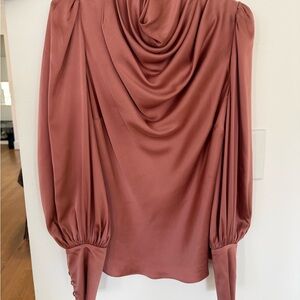Zimmermann Dusty Rose Drape Blouse size 6 US size 2 Australian